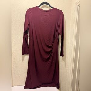 W by Worth Deep Burgundy Long Sleeve Dress